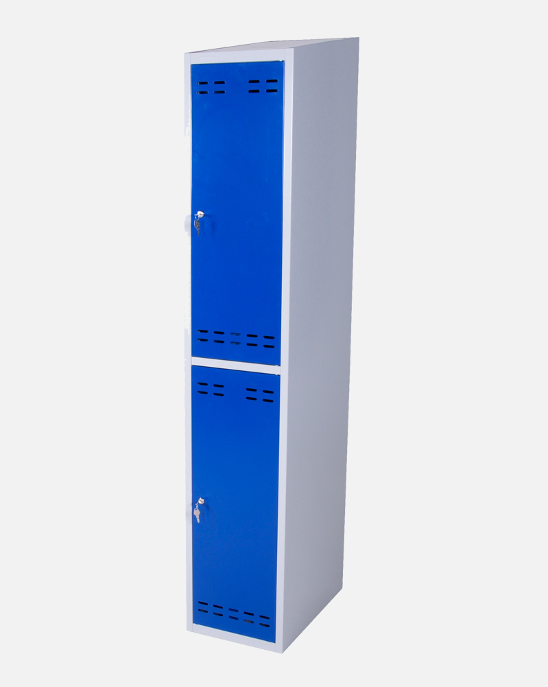 Clothing Cabinet, Blue/Grey 2 Doors