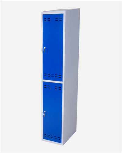 Clothing Cabinet, Blue/Grey 2 Doors