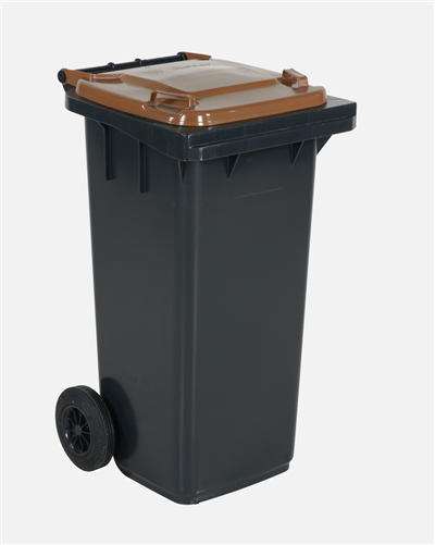 Refuse Bin 120 Litre Brown Lid