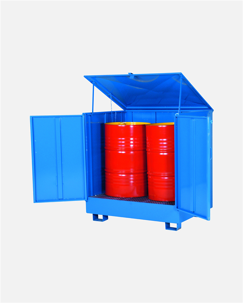 2 Drums Standing Enclosed