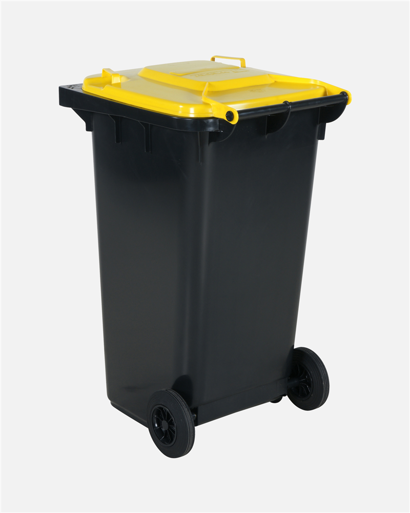 Refuse Bin 240 Litre Yellow Lid